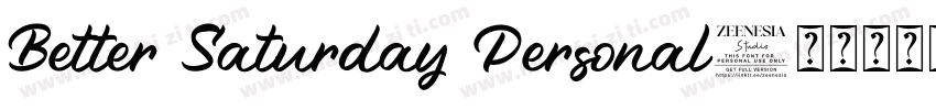 Better Saturday Personal字体转换